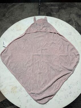 Carter's Blush Pink Hooded Baby Robe with Animal Ears